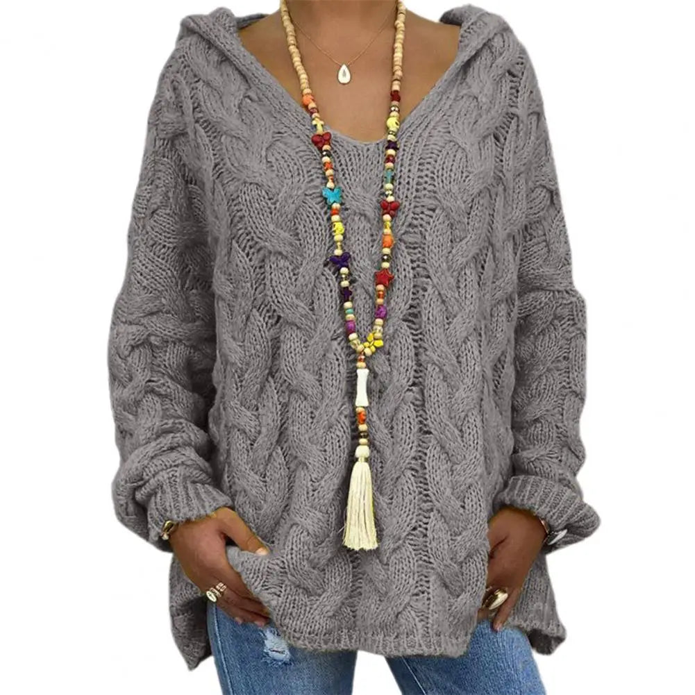 Liana Pullover in Twisted Knit for Women – Soft and Oversized Knit Top with Elegant Textured Pattern