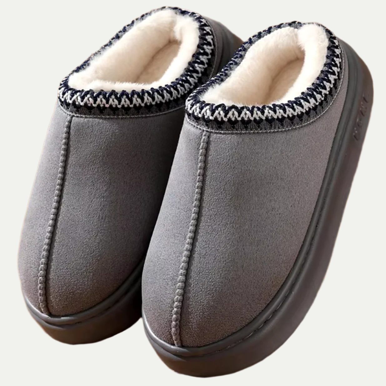 Unisex Indoor Slippers with Embroidered Trim – All-Season Comfort Foot Wear
