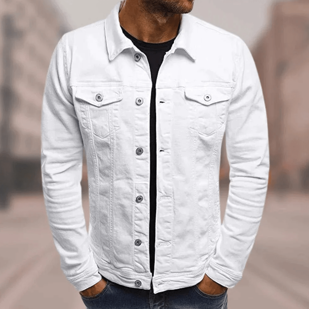 James Jacket in Jean Streetwear Men – Slim Fit, Urban Style with Multi-Pocket Design