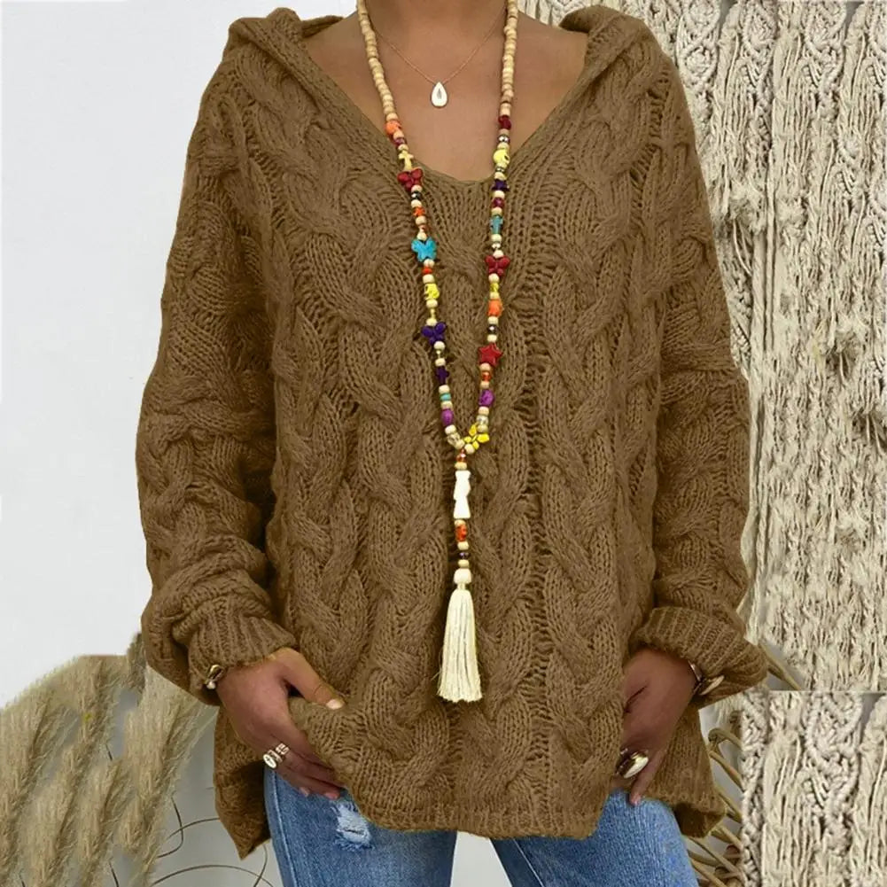 Liana Pullover in Twisted Knit for Women – Soft and Oversized Knit Top with Elegant Textured Pattern