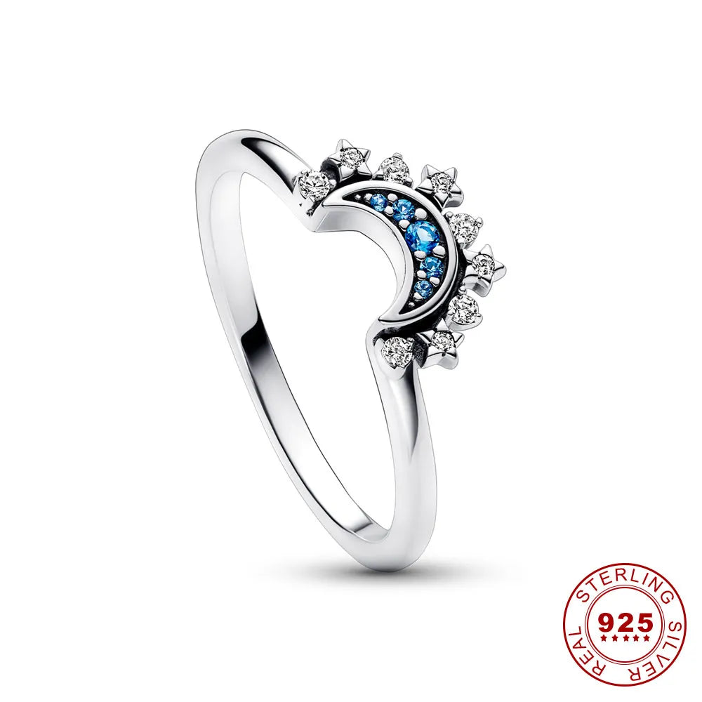 Sun & Moon Ring Set – Gold and Silver Tone