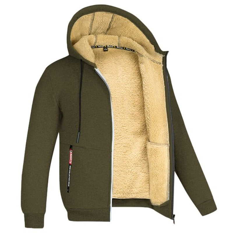 Diego Men's Winter Jacket – Warm & Elegant with Integrated Hood & Zipper Closure