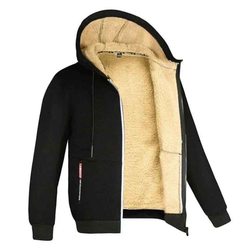 Diego Men's Winter Jacket – Warm & Elegant with Integrated Hood & Zipper Closure