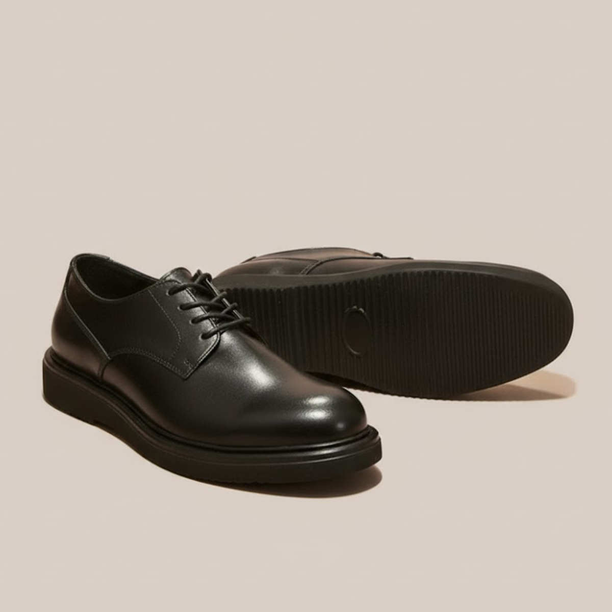 Men’s Classic Lace-Up Dress Shoes – Polished Round-Toe Formal Footwear
