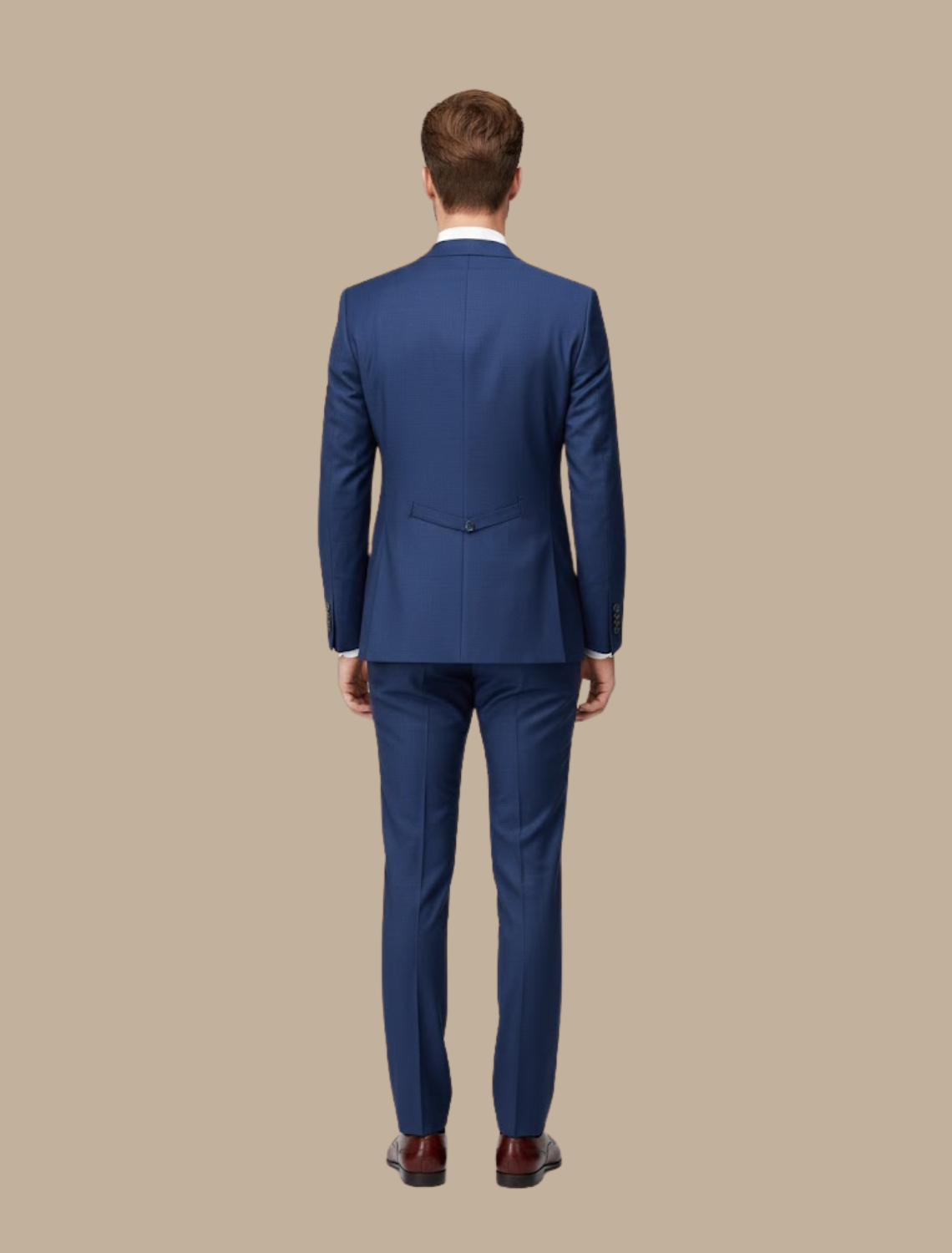 Men’s Slim Fit Three-Piece Suit – Tailored Navy Ensemble for Weddings & Formal Occasions