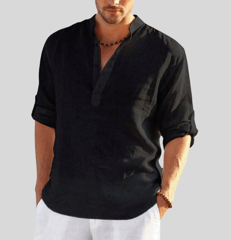 Elegant Linen Shirt for Men | Long Sleeves