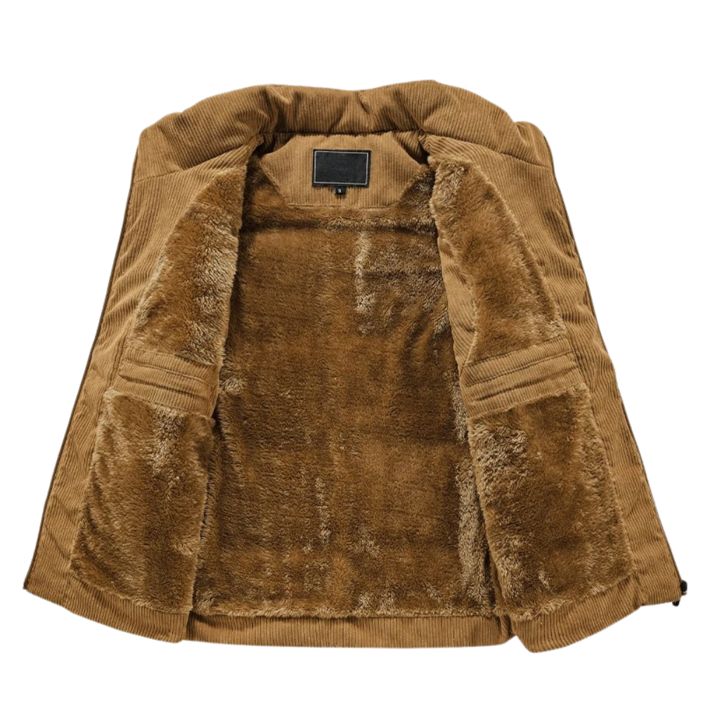 Aiden Men's Corduroy Vest – Sleeveless with Practical Pockets & Zip Closure