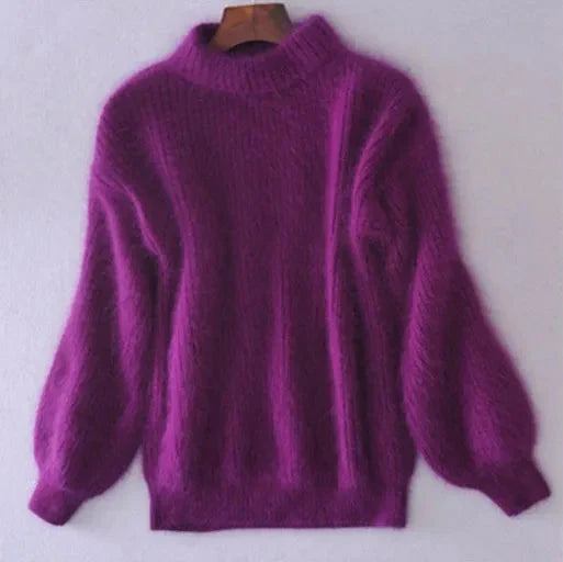 Taylor Pull Woman – Soft Fluffy Sweatshirt in Light Blue, Warmth & Casual Winter Style