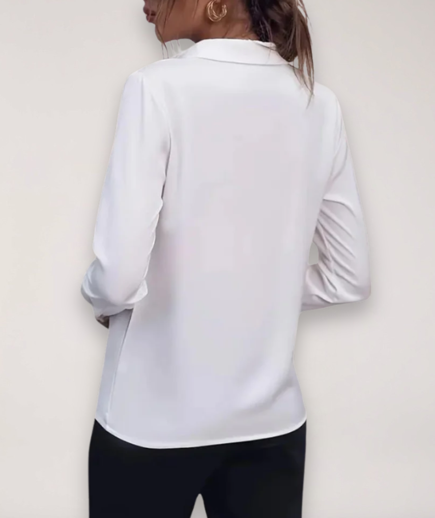 Women’s Tailored Blouse – Elegant Button-Up Shirt for Work and Daywear