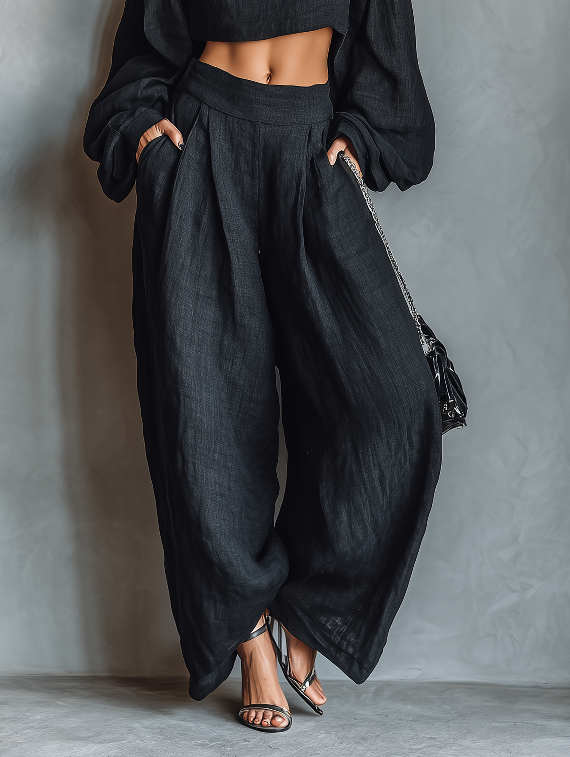 Tess™ || Off-shoulder set with wide trousers