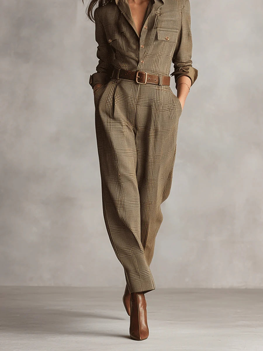 Anna™ || Checked Elegant Jumpsuit