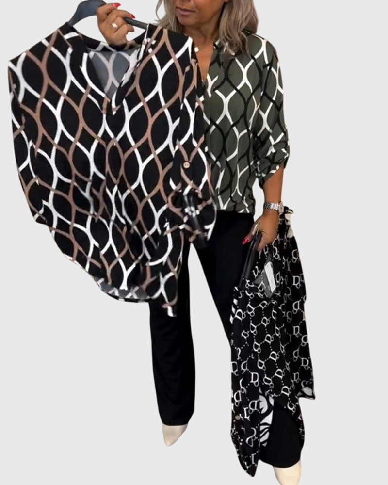 V-Neck Long Sleeve Women's Top – Flattering Silhouette
