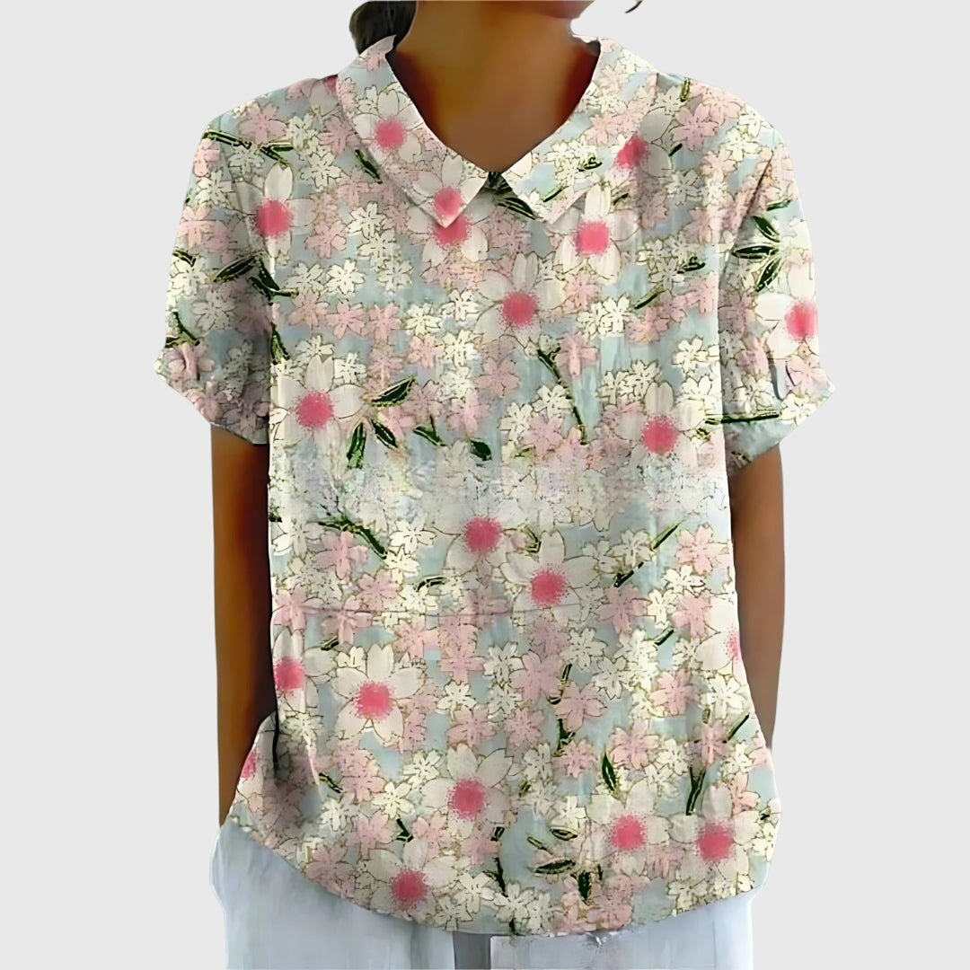 Floral Relaxed Fit Women's Top – Breathable Fabric & Lightweight Feel