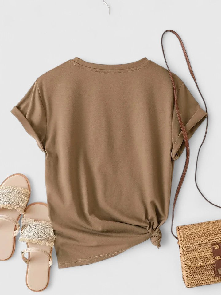 Denim Short Sleeve Comfortable Short Sleeve T-Shirt – Flattering Silhouette & All-Day Comfort