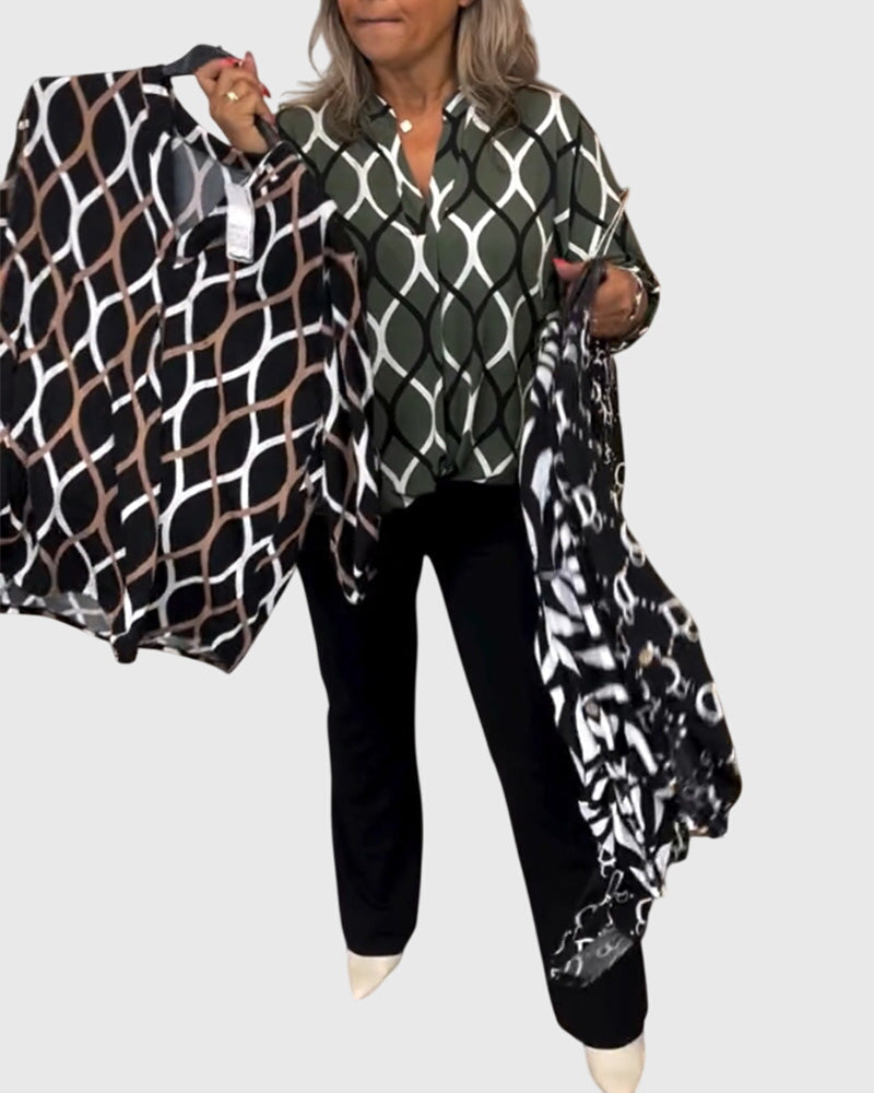 V-Neck Long Sleeve Women's Top – Flattering Silhouette