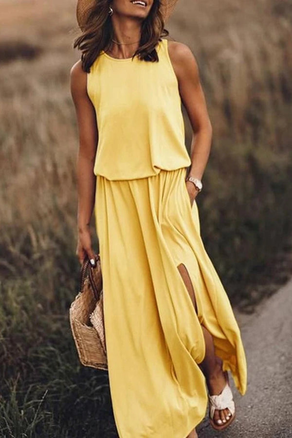 Flowy Slit Maxi Dress for Women