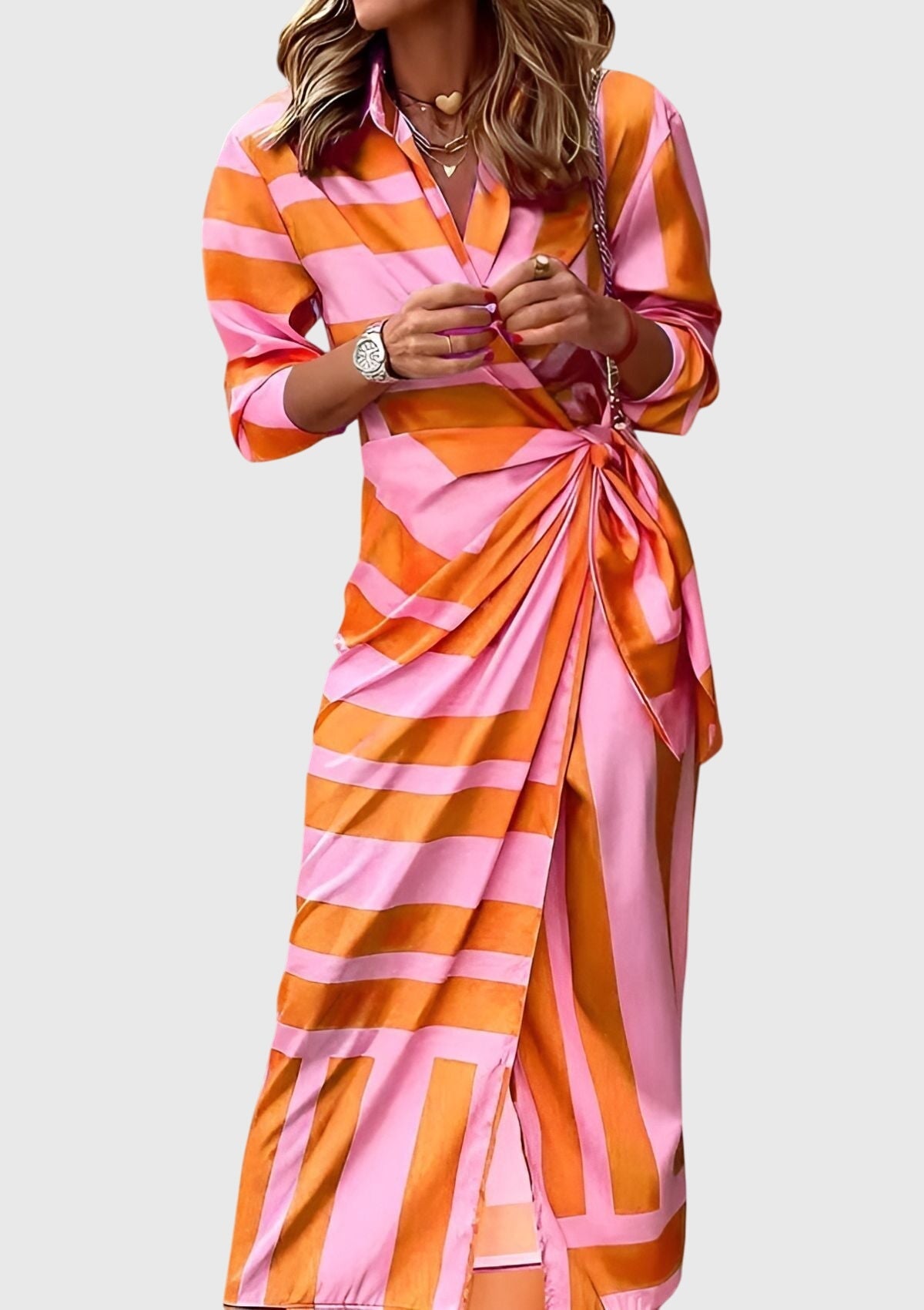 Wrap Style Dress – Flattering Silhouette & Waist-Defining Fit