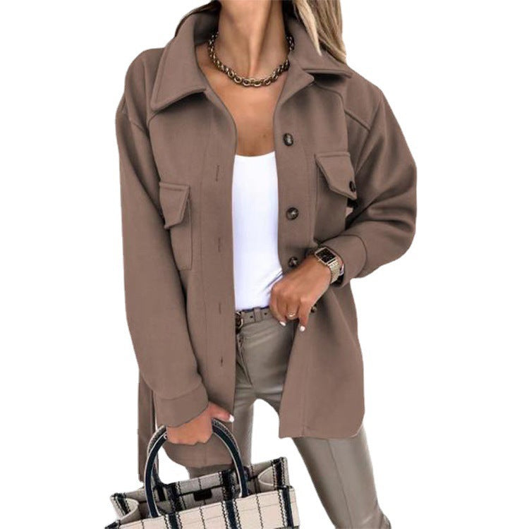 Marise Femme Jacket – Elegant Cotton-Polyester Jacket with Classic Collar & Buttons
