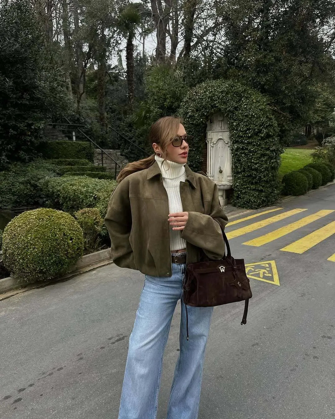 Isla Veste Femme en Daim – Elegant Oversize Jacket with Modern Cut & Soft Comfort