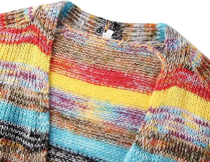 Catherine Women's Jacket with Colorful Stripes – Light, Stylish and Casual with Long Sleeves
