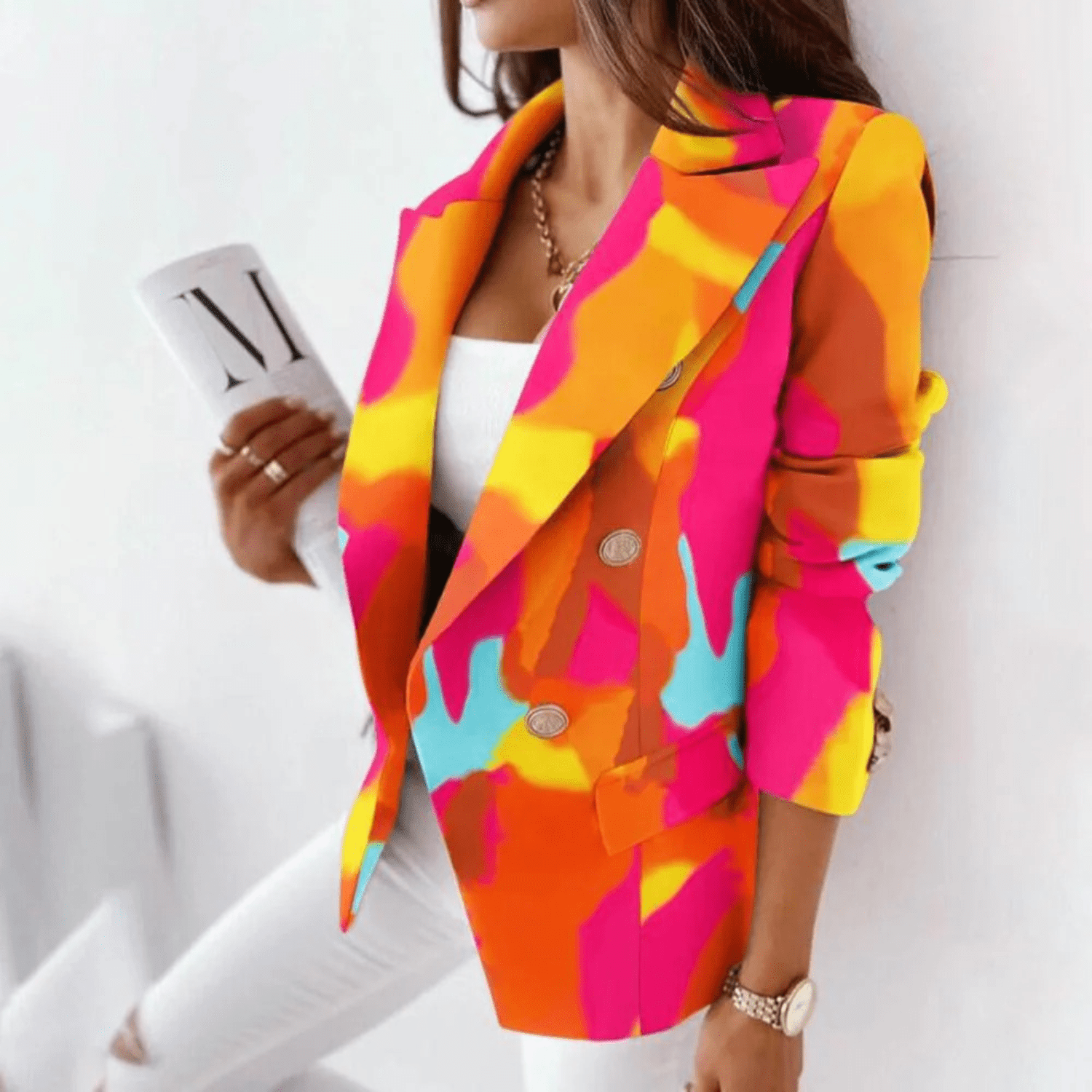 Marie Blazer Femme – Tailored lapel jacket in elegant premium fabric
