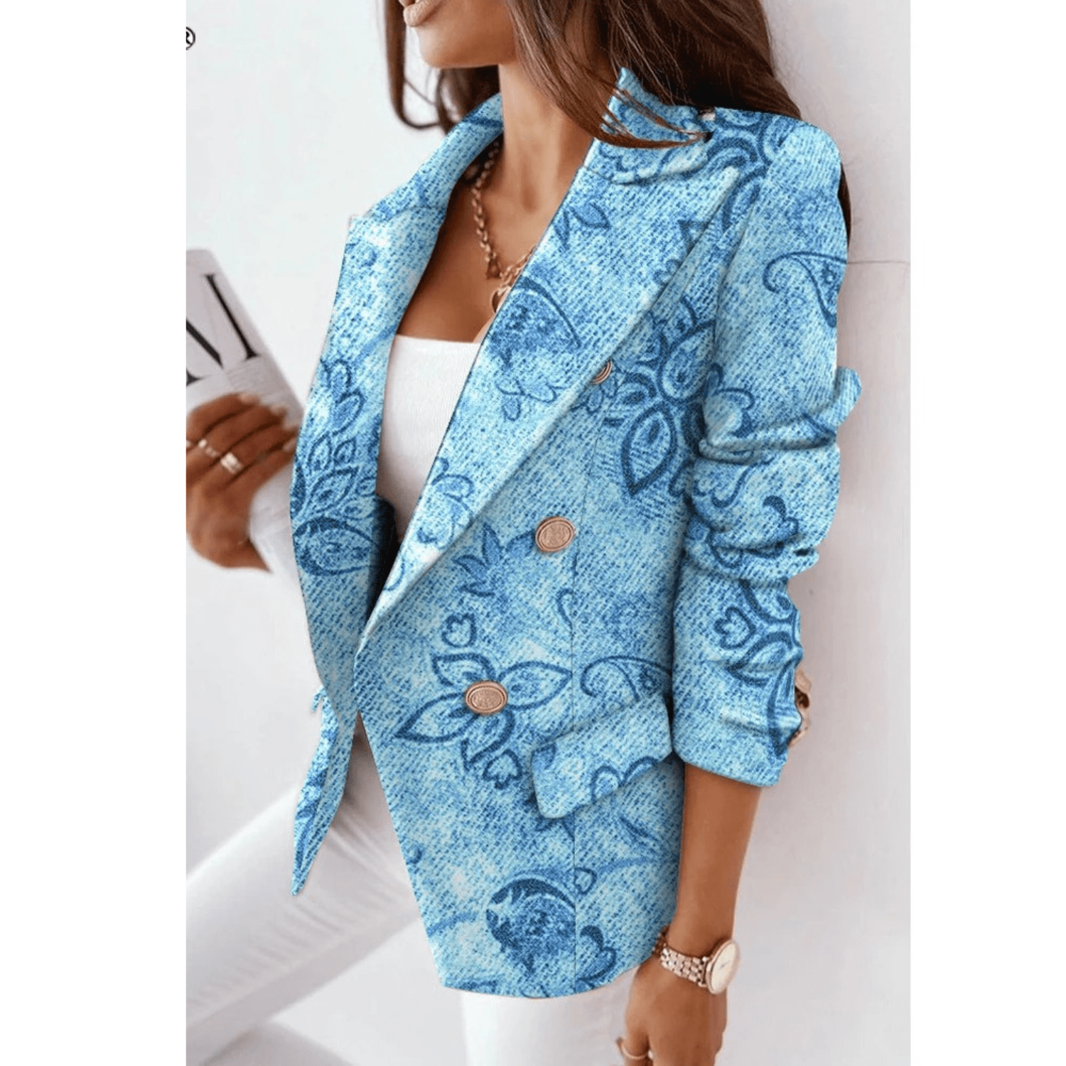 Marie Blazer Femme – Tailored lapel jacket in elegant premium fabric