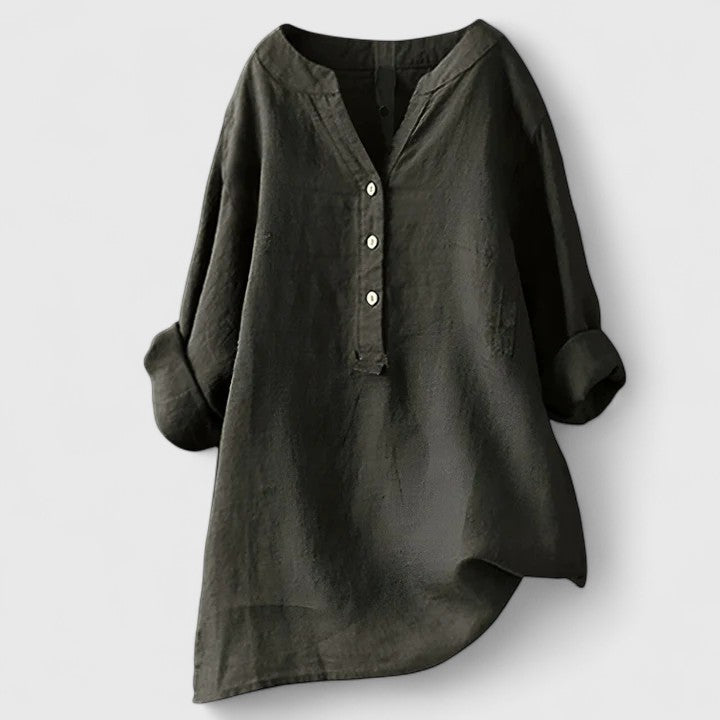 Button Front Elegant Button-Front Shirt – Lightweight Feel & Flattering Silhouette