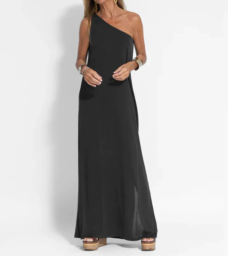 Elegant One-Shoulder Maxi Dress for Women | Rhea