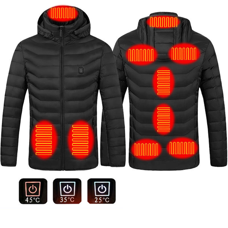 Axel Men's Winter Heated Jacket – Waterproof Softshell with Hood & Built-in Heating