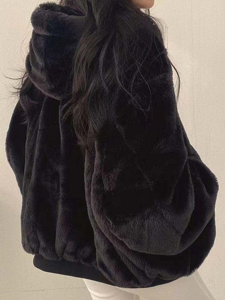 Daniela Teddy Oversize Jacket Women – Soft Reversible Bomber with Pockets & Streetwear Style