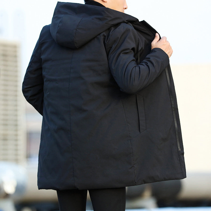 Eric Men's Winter Jacket – Long, Waterproof with Adjustable Hood & Insulating Lining