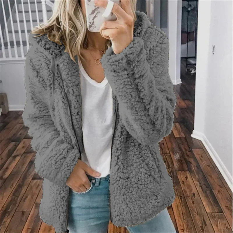 Olivia Cardigan Woman – Soft Comfortable & Elegant Fleece Sweater for Everyday Use