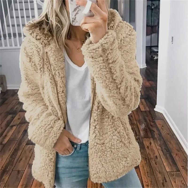 Olivia Women's Cardigan – Soft Oversized & Comfortable Fleece Cardigan for Winter