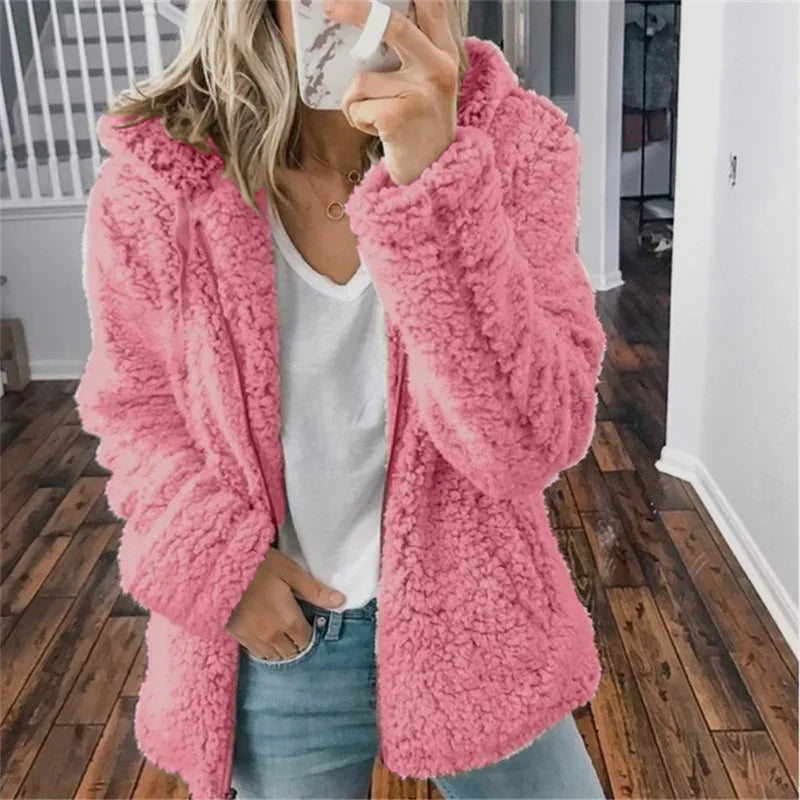 Olivia Women's Cardigan – Soft Oversized & Comfortable Fleece Cardigan for Winter