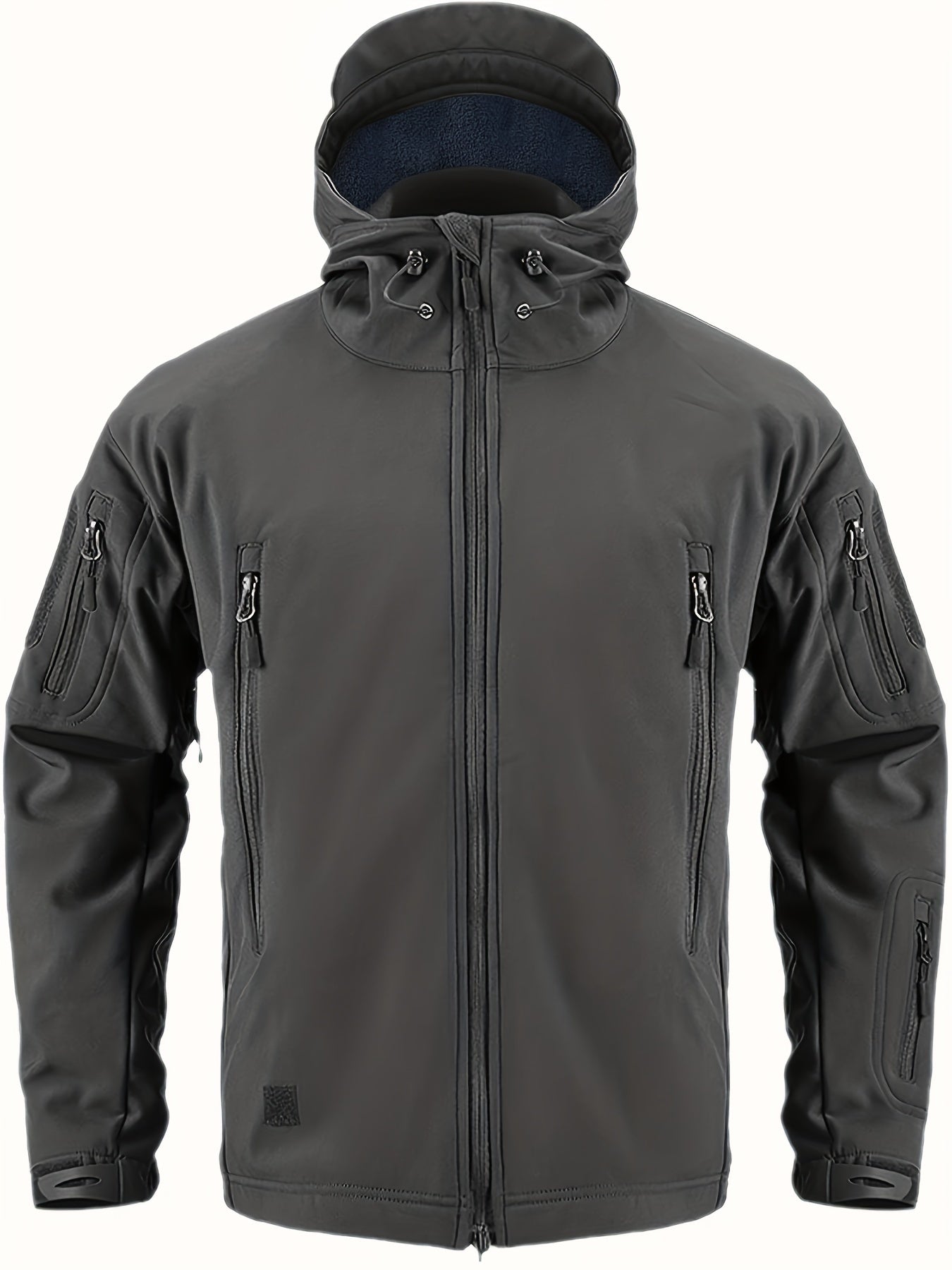 Zoren Men's Tactical Softshell Jacket – Waterproof Windbreaker with Adjustable Hood