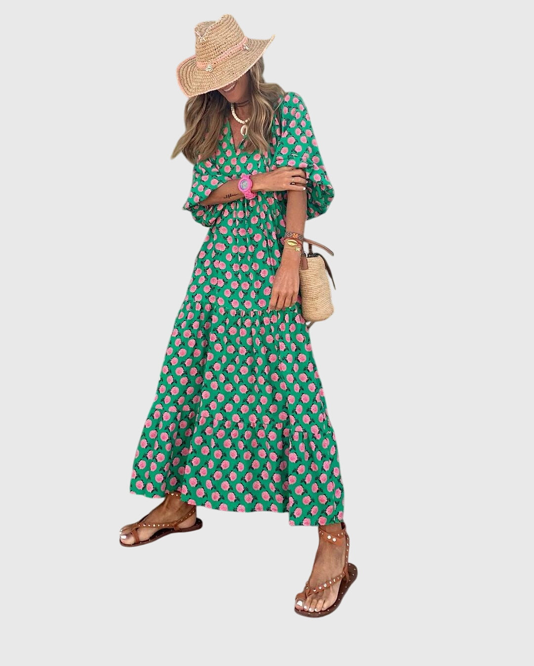 Boho Maxi Dress – Breathable Fabric & Lightweight Feel
