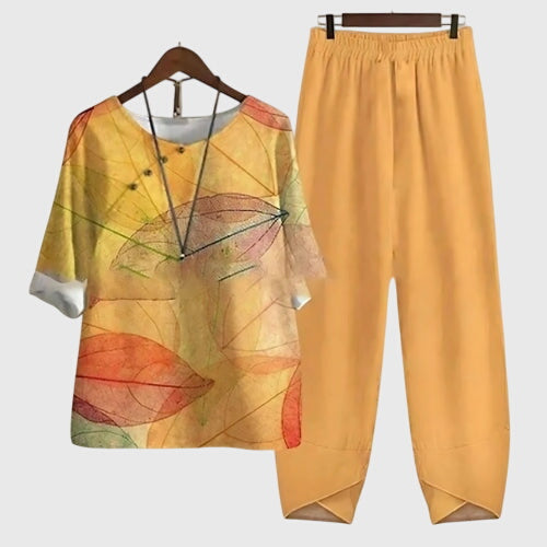 Relaxed Fit Comfortable Two Piece Set – Breathable Fabric & Flattering Silhouette