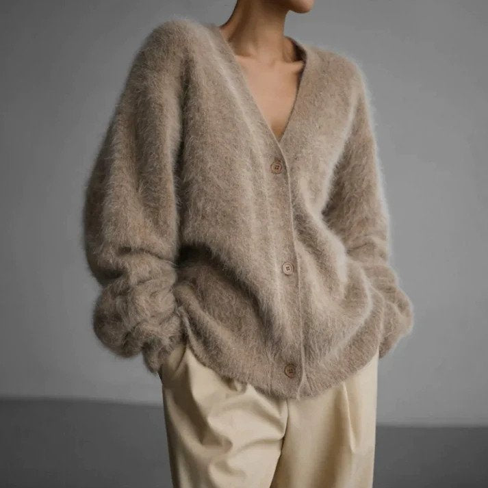 Alianna Gilet Woman – Comfortable Knit Vest with Long Sleeves Elegant & Versatile