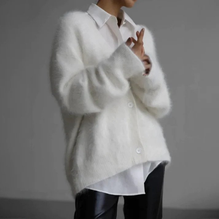 Alianna Gilet Woman – Comfortable Knit Vest with Long Sleeves Elegant & Versatile