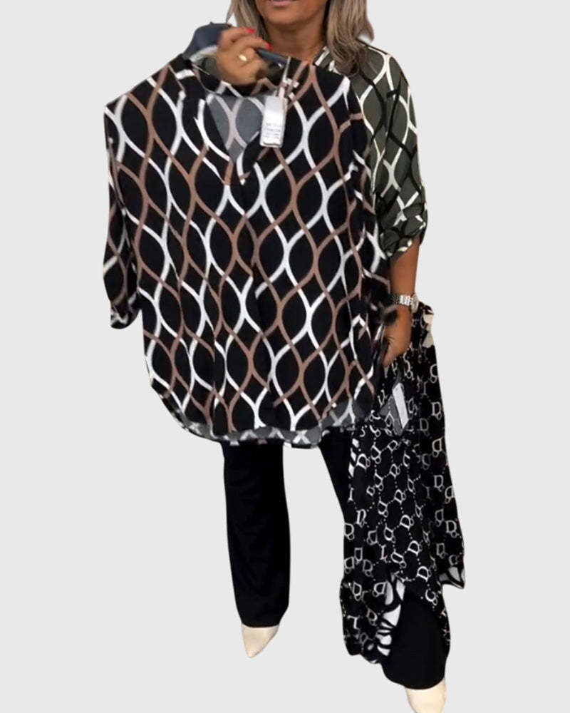 V-Neck Long Sleeve Women's Top – Flattering Silhouette
