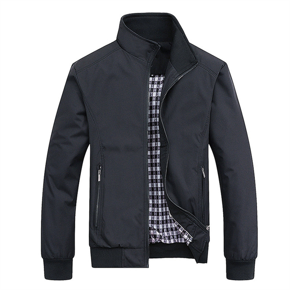 Scottie Lightweight Zip-Up Jacket for Men – Casual Sporty Coat with Stand-Up Collar for Mid-Season