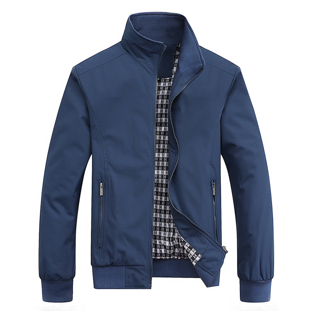 Scottie Lightweight Zip-Up Jacket for Men – Casual Sporty Coat with Stand-Up Collar for Mid-Season