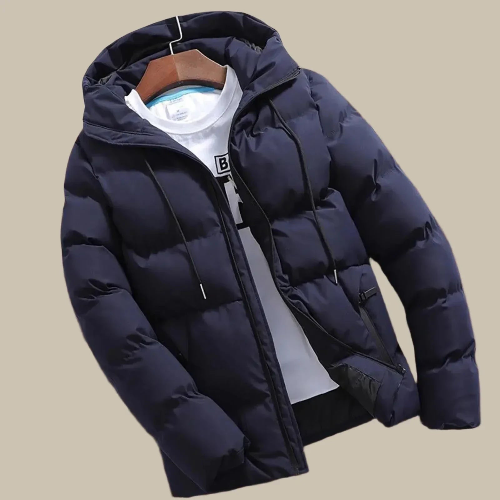 Men's Winter Oil Parka Waterproof – Quilted Puffer, Hood & Maximum Warmth