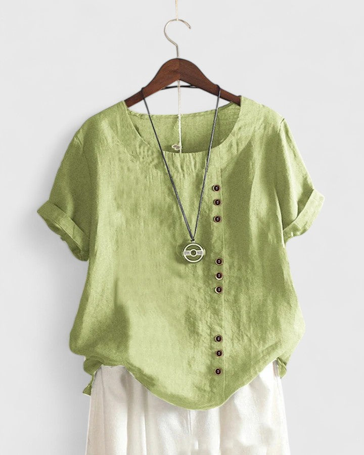 Short Sleeve Relaxed Fit Women's Top – Breathable Fabric & All-Day Comfort