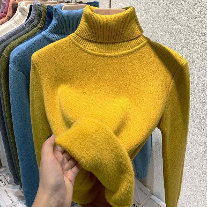 Milani Turtleneck Sweater Women – Warm Fleece Lined Sweatshirt & Casual Winter Cut
