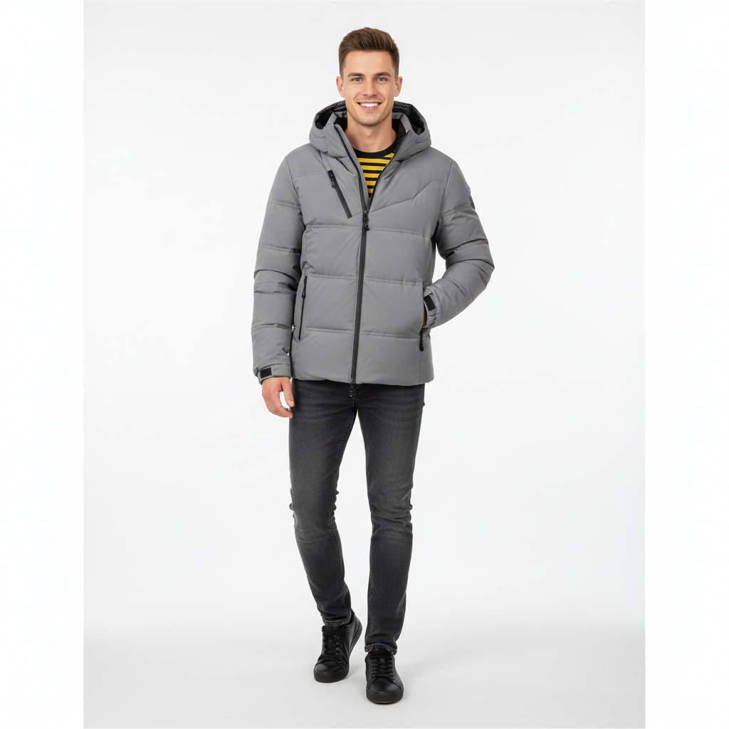 Rubio Men's Ski Jacket Eindhoven – Slim Fit, Warm with Hood