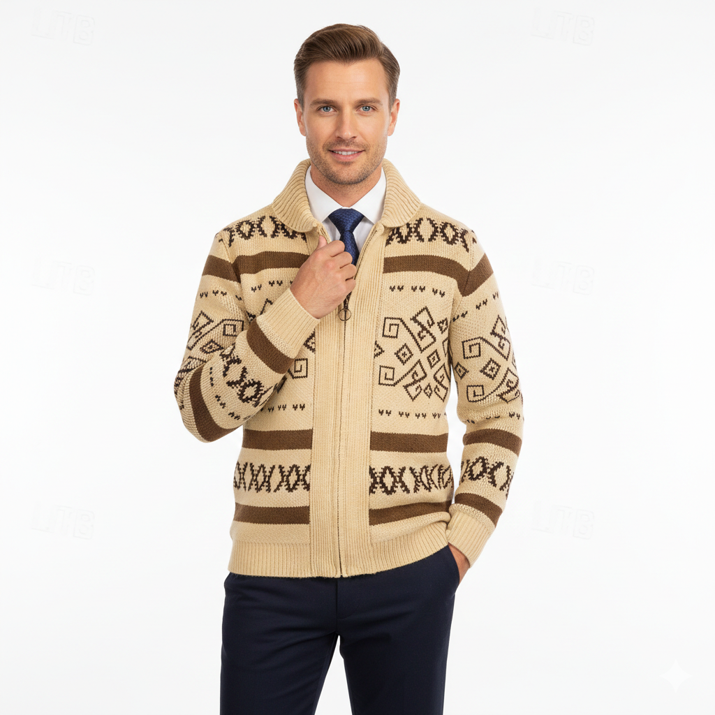 Men's Wool Zip Vest – Warm Knit, Elegant Cut & Classic Collar