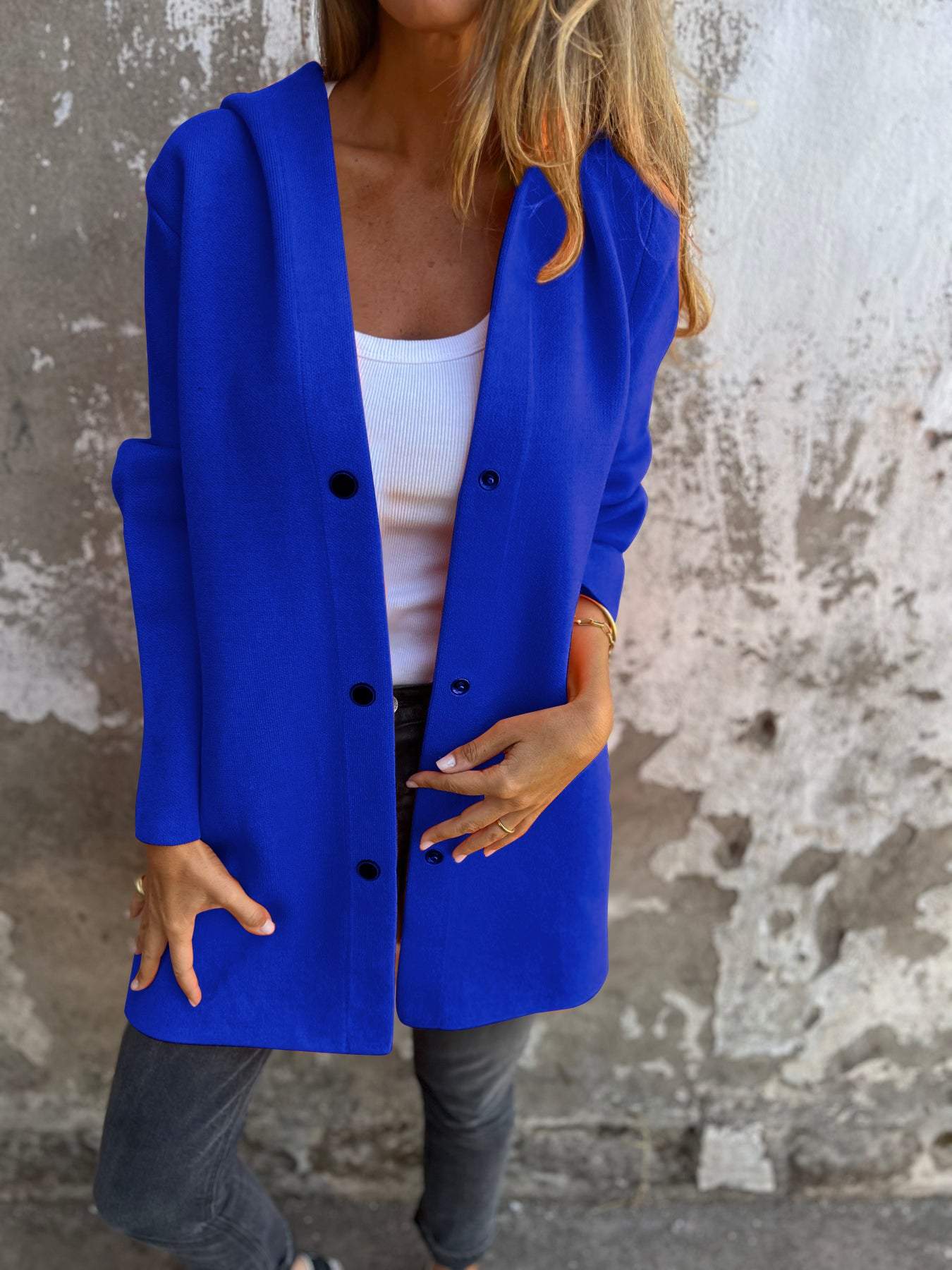 Kathryn Vest Long Hooded – Light & Stylish, Perfect for Mid-Season Women