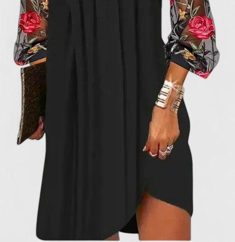 V-Neck Long Sleeve Dress – Flattering Silhouette