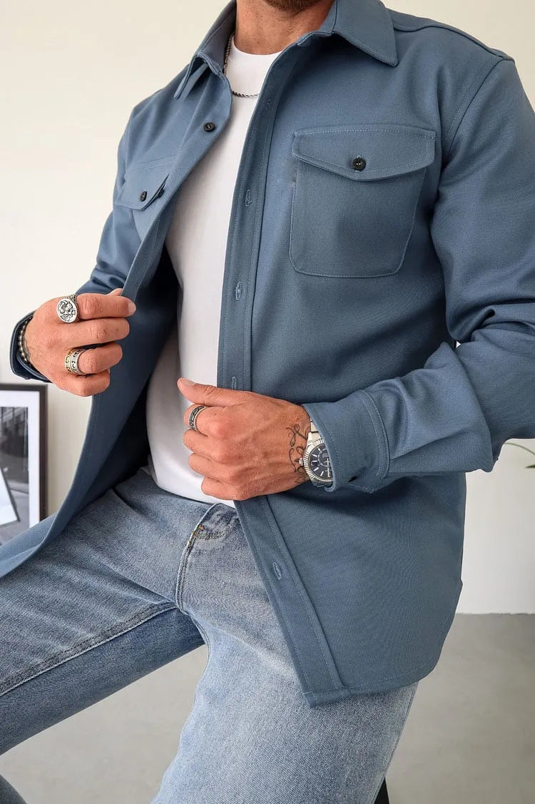 William Veste Homme en Cuir avec Boutons – Timeless, Durable & Elegant Style
